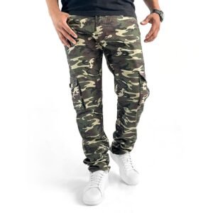 Pantalón Drill Semi Recto Cargo Camuflado Hombre