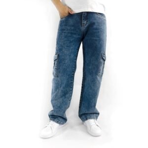 Pantalon Jean Oversize Cargo Premium Hombre